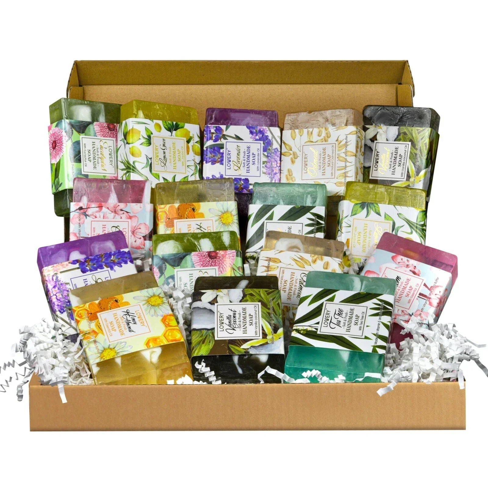 Handmade Soap Set - 8 Piece Variety Pack Luxury Bath Soap Gift Box - 100g Each