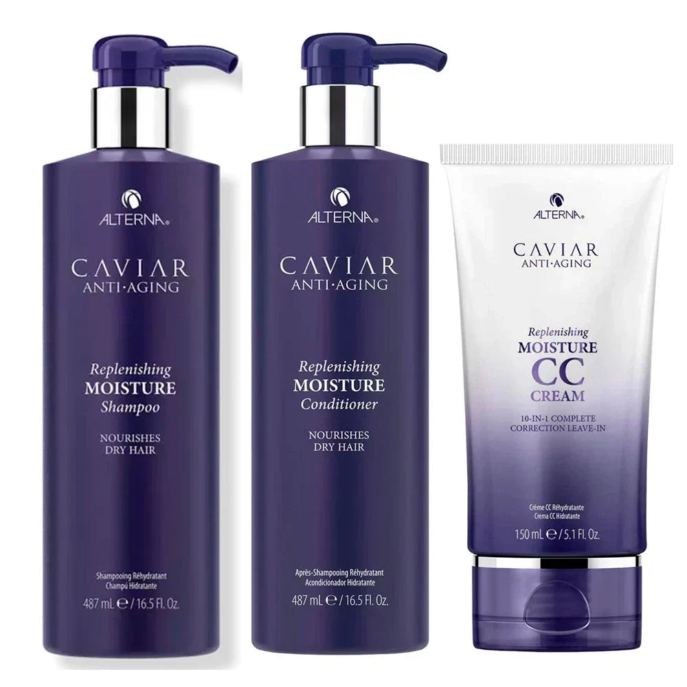 Caviar Replenishing Moisture Shampoo / Conditioner / CC Cream (TRIO)